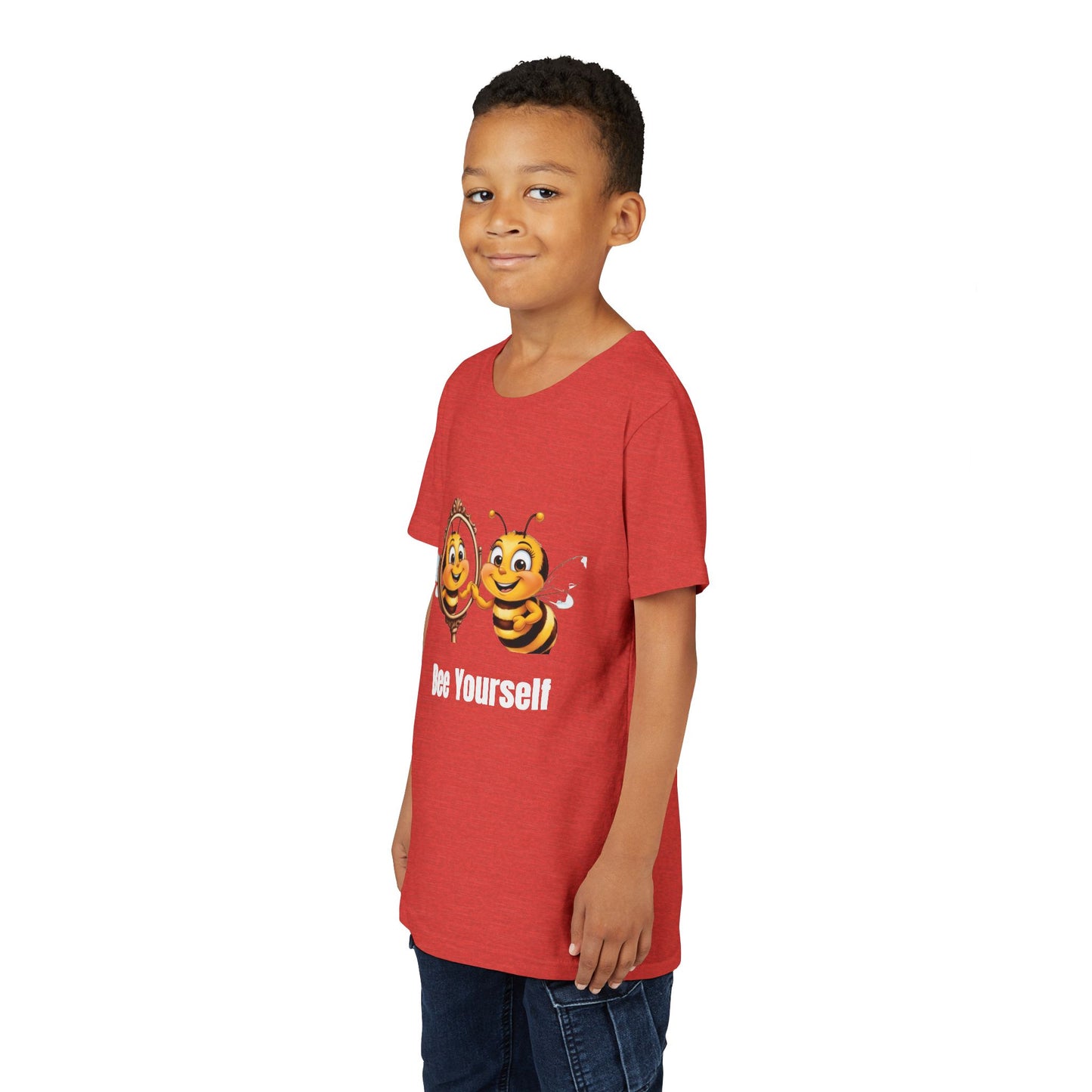 Bee Yourself Youth Short Sleeve Tee - Cute Bee Design for Creative Kids