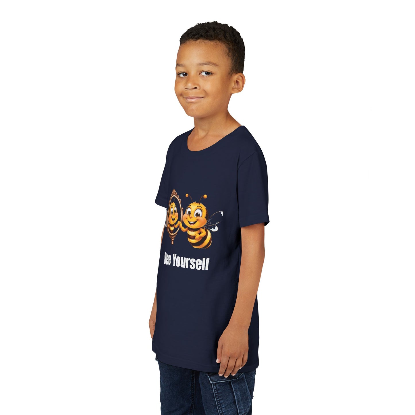 Bee Yourself Youth Short Sleeve Tee - Cute Bee Design for Creative Kids
