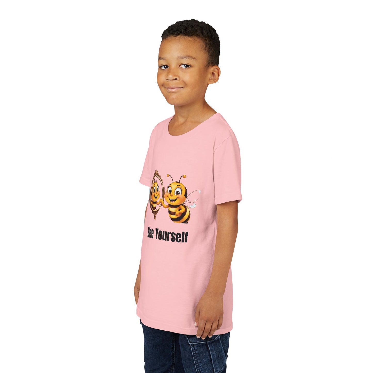 Bee Yourself Youth Short Sleeve Tee - Cute Bee Design for Creative Kids