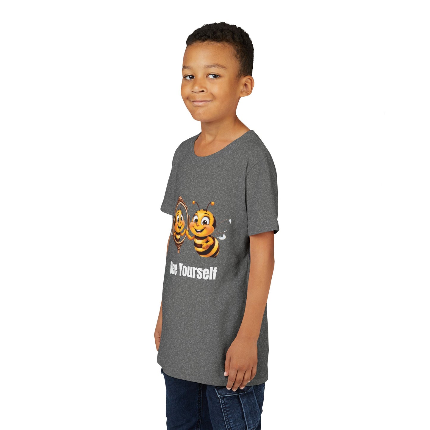Bee Yourself Youth Short Sleeve Tee - Cute Bee Design for Creative Kids