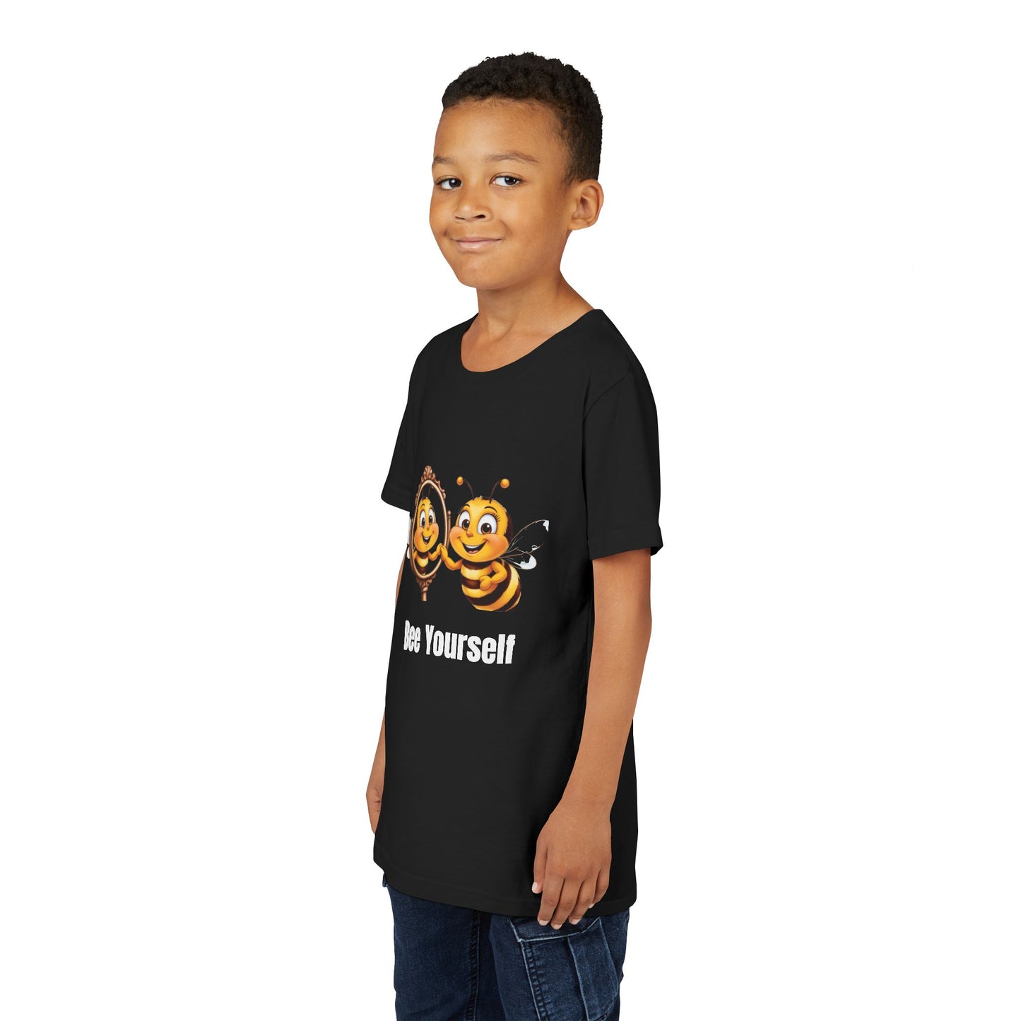 Bee Yourself Youth Short Sleeve Tee - Cute Bee Design for Creative Kids