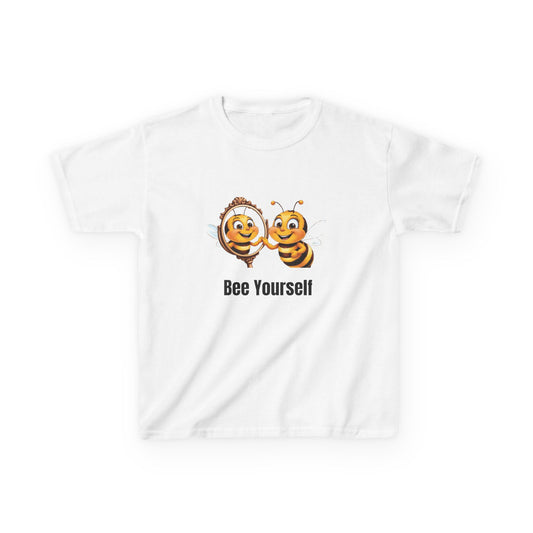Bee Yourself Kids Heavy Cotton Tee - Cute Bee Design for Fun Playdays