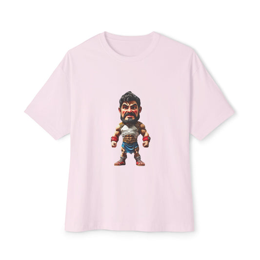 Bold Graphic Oversized Tee - Iconic Hero Design