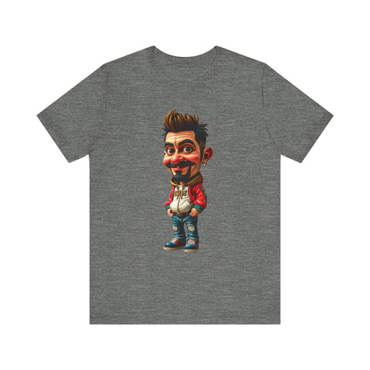 Cartoon Character Unisex Jersey Tee - Fun & Playful Design