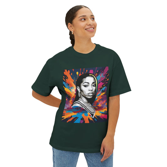 Bold Artist-Inspired Unisex Oversized Boxy Tee, Graphic Tee for Creative Souls, Statement T-Shirt, Colorful Streetwear, Gift for Art Lovers